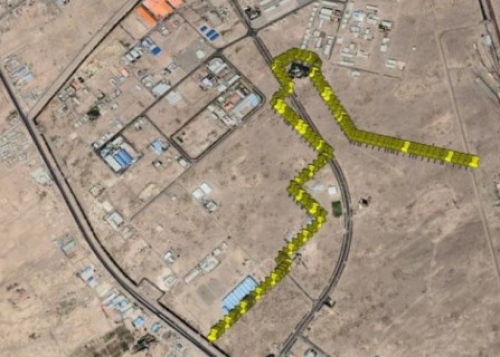 The end of the installation of the protective fence of thezone.