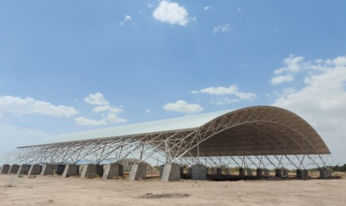The start of the third phase of the region's sports hall.