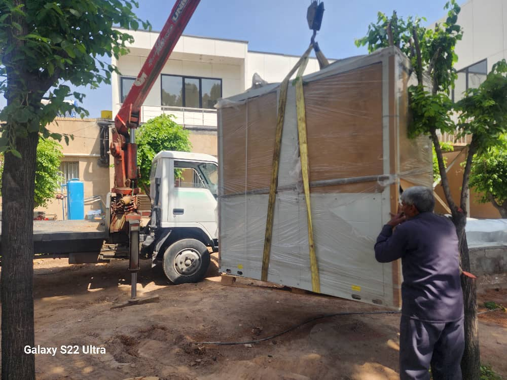 Installation of the chiller and machine room begins in the administration building