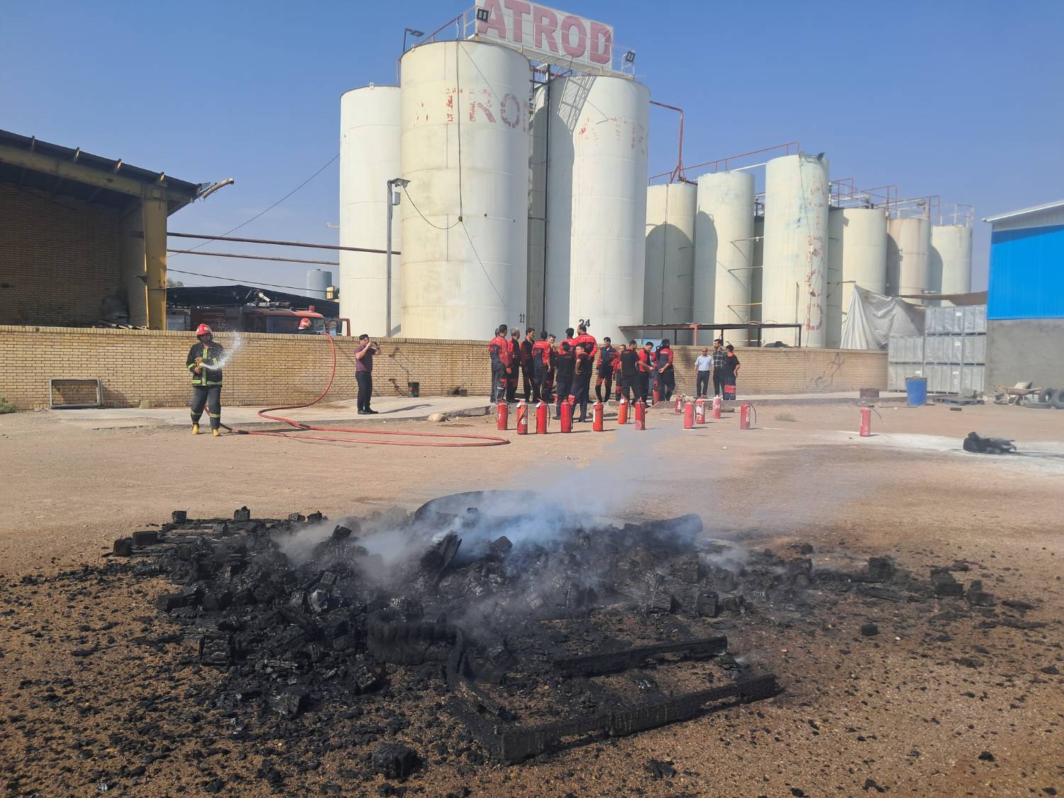 Accident simulation exercise at the "Atroud" plant in the Sirjan Special Economic Zone