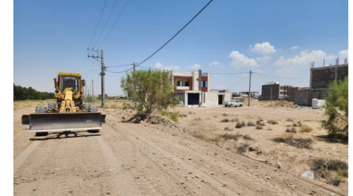 The beginning of the asphalt infrastructure of the roads of the zone.