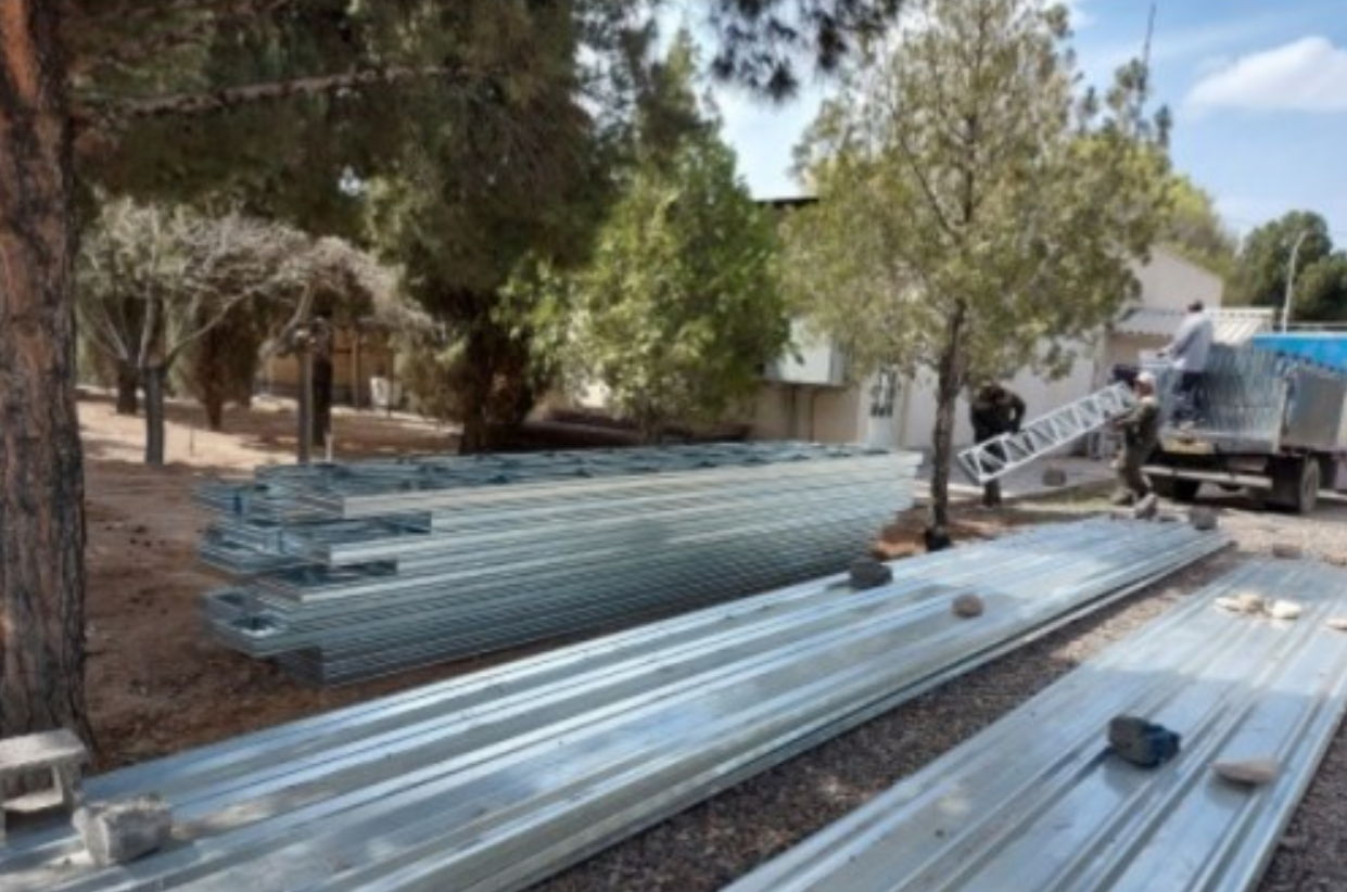 The start of construction of the second floor of the office building